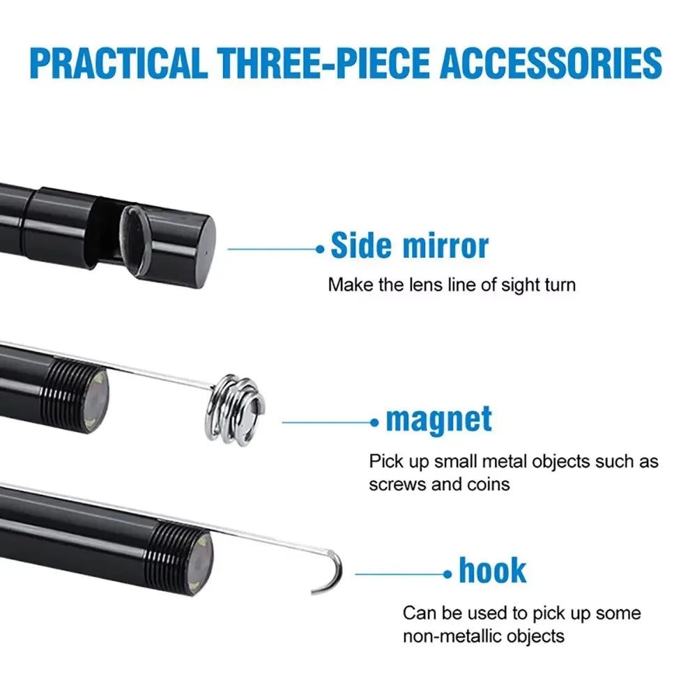 Type-C Endoscope Camera 5.5/7.0mm – Waterproof Inspection Borescope with LED for Android & PC