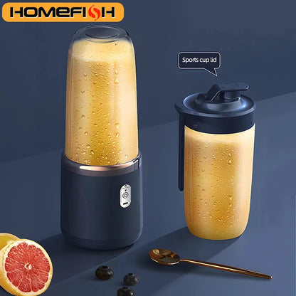 Portable Electric Juicer 400ml – USB Rechargeable Smoothie Blender for Fruit & Citrus