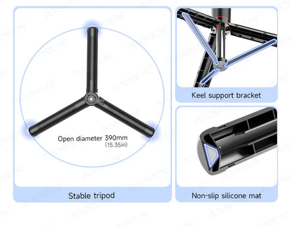 F16 Selfie Stick Tripod – 170cm Extendable with Bluetooth Remote & 360° Rotation