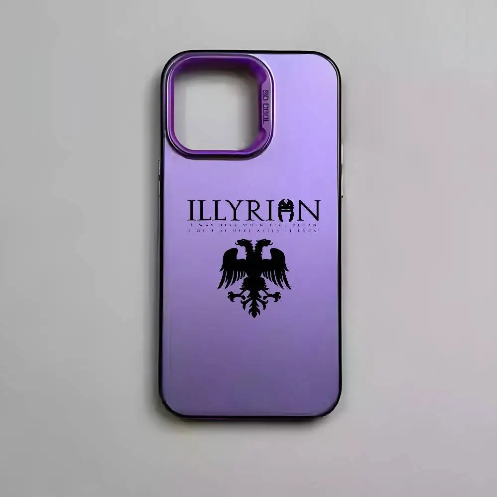 Albania Flag Eagle Logo Phone Case For IPhone 17 16 15 14 13 12 11 Pro Max Air Multicolor Matte Laser Metallic Aurora Funda