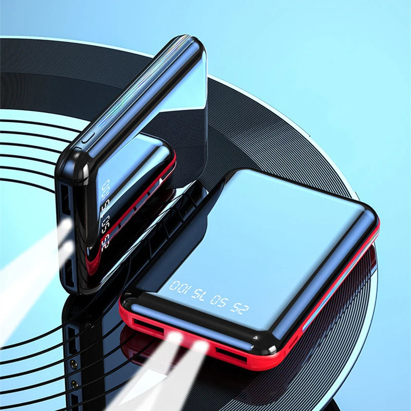 20000mAh Portable Mini Power Bank with LED Display & Fast Charging