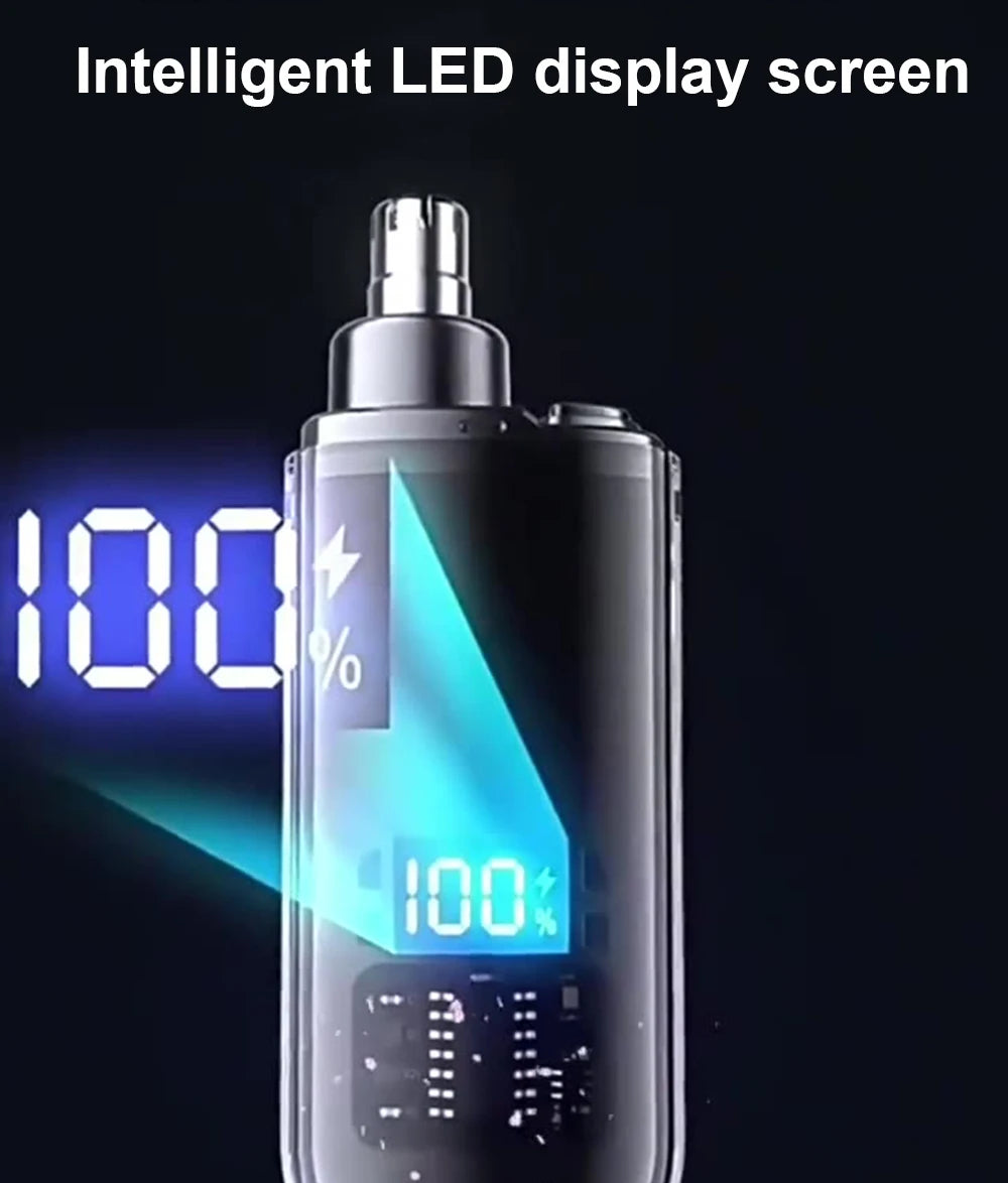 USB Rechargeable Nose & Ear Hair Trimmer – Mini Electric Grooming Shaver for Men
