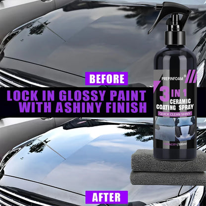 3-in-1 Ceramic Nano Coating Spray for Car Paint Protection