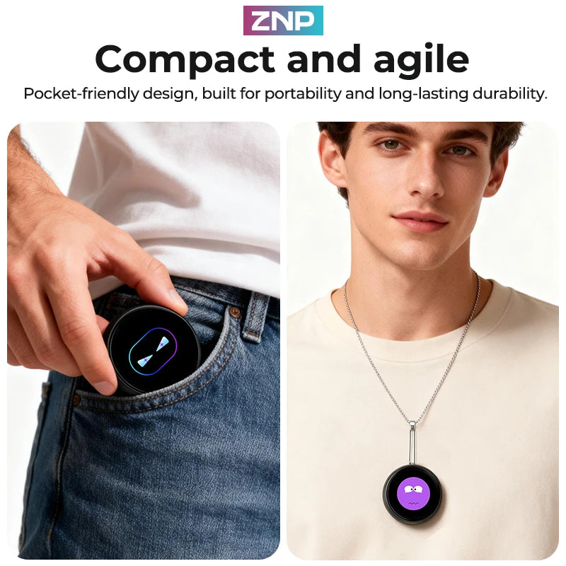 ZNP Z01 Portable Magnetic AI Voice Translator Ultra-thin Instant Professional Smart Voice Translation Display Touch Control for 150+ Languages 30Hrs Playback Children's Companion Robot Authentic Product for Office Use Gifting