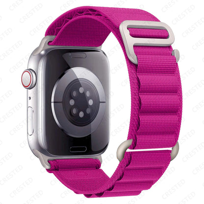 Nylon Alpine Strap for Apple Watch – Adjustable Sport Band (40–49mm, Ultra & Series Compatible)