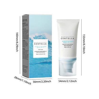 Centella SPF50+ Sunscreen Cream – Water-Based Moisturizing UV Protection (1/2 pcs)