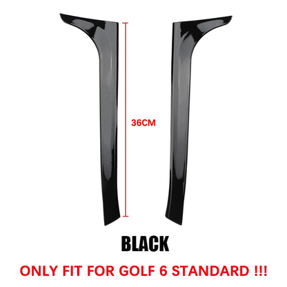 For VW Golf 6 MK6 GTI R GTD Standard 2008-2013 Glossy Black Rear Window Side Trunk Spoiler Canard Canards Splitter Accessories