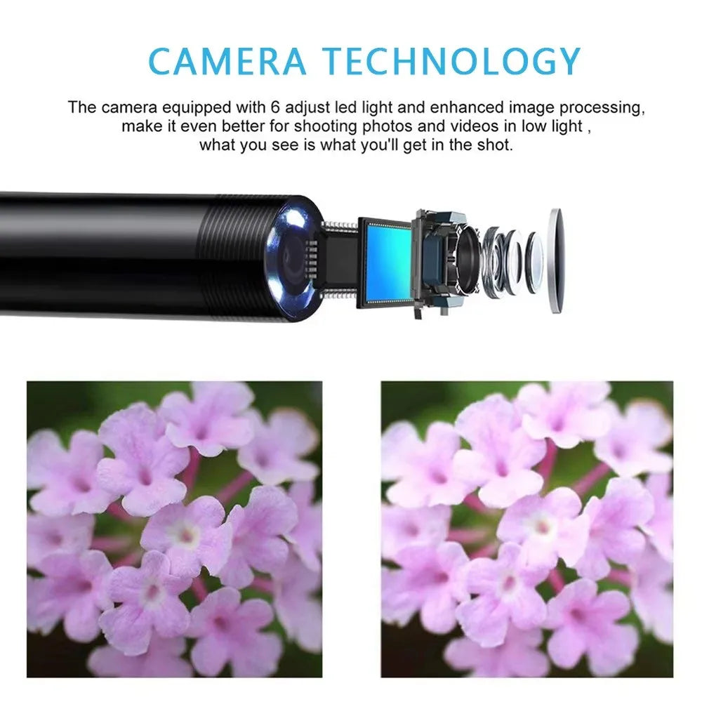 Type-C Endoscope Camera 5.5/7.0mm – Waterproof Inspection Borescope with LED for Android & PC