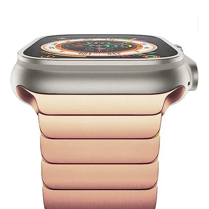 Titanium Color Strap for Apple Watch Band Ultra 2 49mm 45mm 44mm 42mm 41mm 40mm Stainless Steel Bracelet IWatch 9 8 7 6 SE 5 4