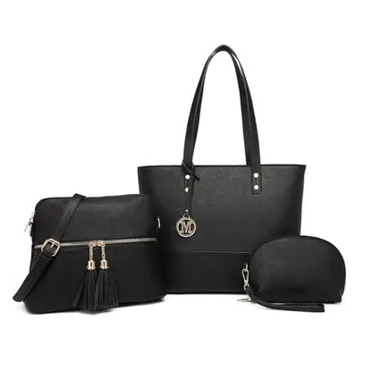 Miss Lulu 3PCS Women’s Handbag Set – Large Tote, Shoulder Bag & Briefcase