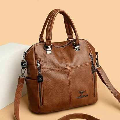 Hot Sale High Quality Leather Backpack Women Shoulder Bags Multifunction Travel Backpack School Bags for Girls Bagpack Mochila