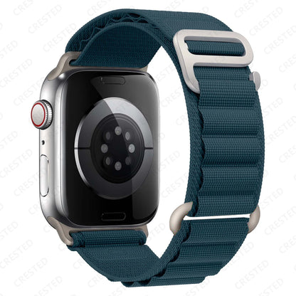 Nylon Alpine Strap for Apple Watch – Adjustable Sport Band (40–49mm, Ultra & Series Compatible)
