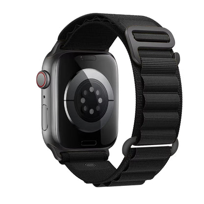 Nylon Alpine Strap for Apple Watch – Adjustable Sport Band (40–49mm, Ultra & Series Compatible)