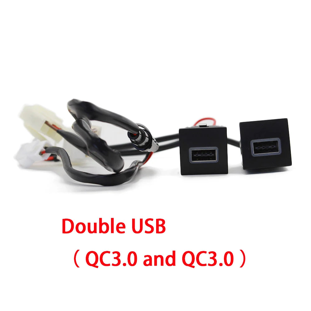 Fast Charging Car USB Adapter (PD & QC3.0 Power Button)
