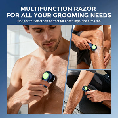 Sejoy Men Shaving Tool Usb Rechargeable Portable Electric Shaver with Led for Men Waterproof Mini Travel Rotary Razor