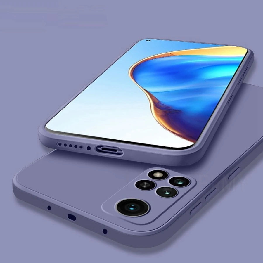 Square Liquid Silicone Soft Case For Xiaomi Redmi Note 10 5G 9 8 7 Pro 8T 9T 9S 10S 6 6A 8A 9A 9C Nfc Full Protection Cover