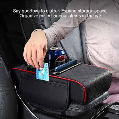 Car Armrest Cushion with 2 Cup Holders – Center Console Heightening Pad (All Seasons)