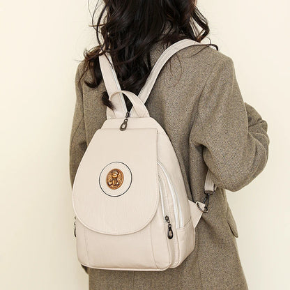 2024 Luxury Leather Large Capacity Backpack – Fashion Designer Travel & Book Bag