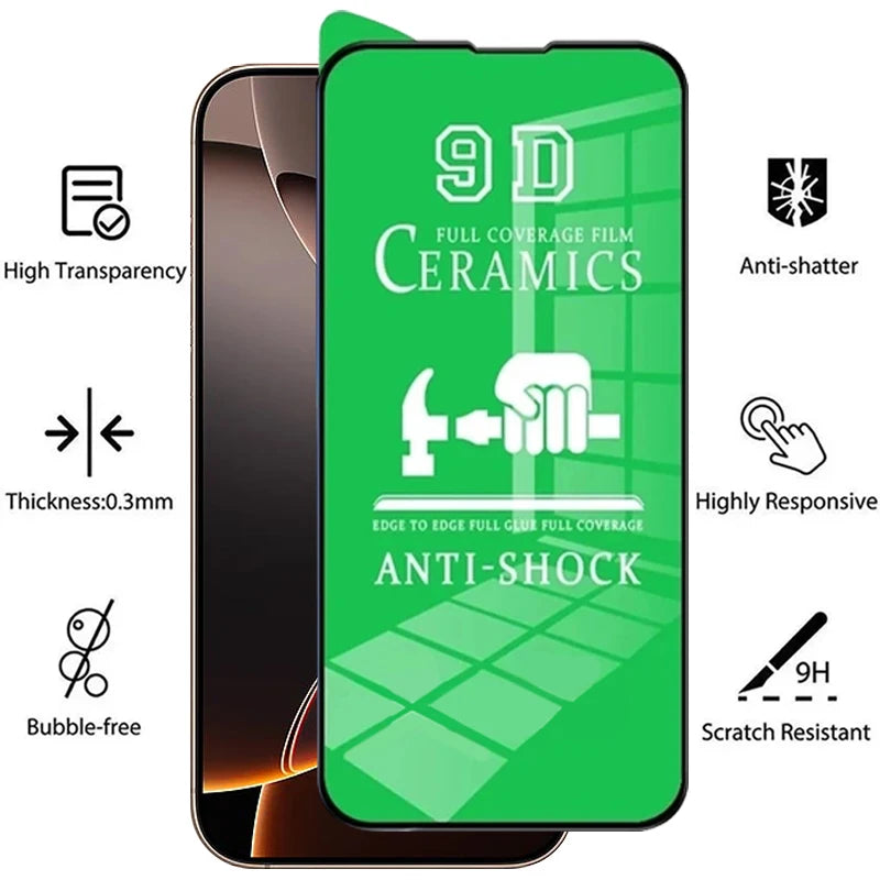 4PCS Ceramic Screen Protector for iPhone – Clear Protective Film