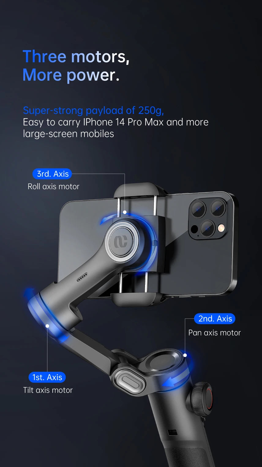 3-Axis Smartphone Gimbal Stabilizer (AI Tracking)