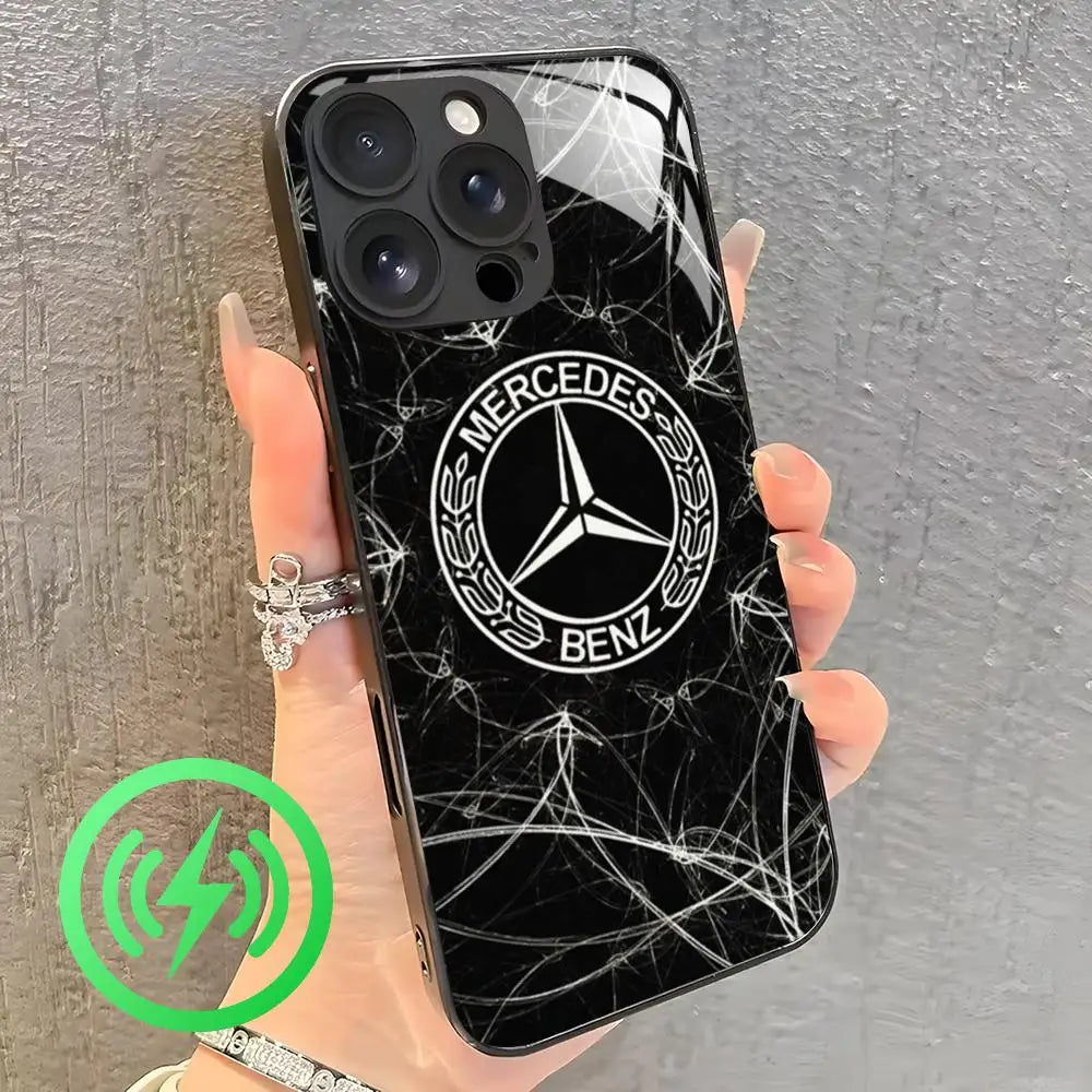 Sport-B-Ben-zS-Merce-des-A-AMGes Phone Case For iPhone17 16 15 14 13 12 11 X XR XS 8 Plus Mini Pro Max Glass Case