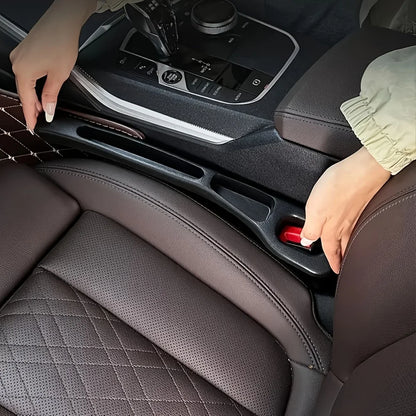 2PCS Car Seat Gap Filler Organizer – PU Waterproof Gap Plug with Storage Slots