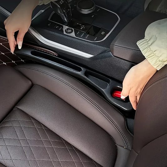 2PCS Car Seat Gap Filler Organizer – PU Waterproof Gap Plug with Storage Slots