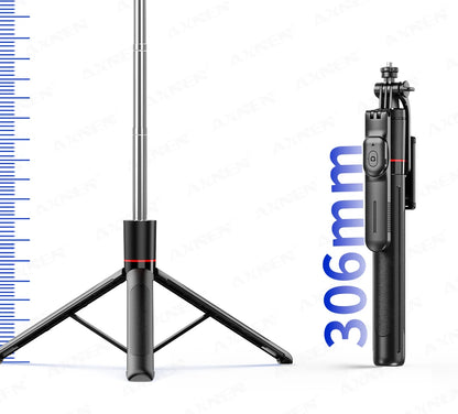 F16 Selfie Stick Tripod – 170cm Extendable with Bluetooth Remote & 360° Rotation