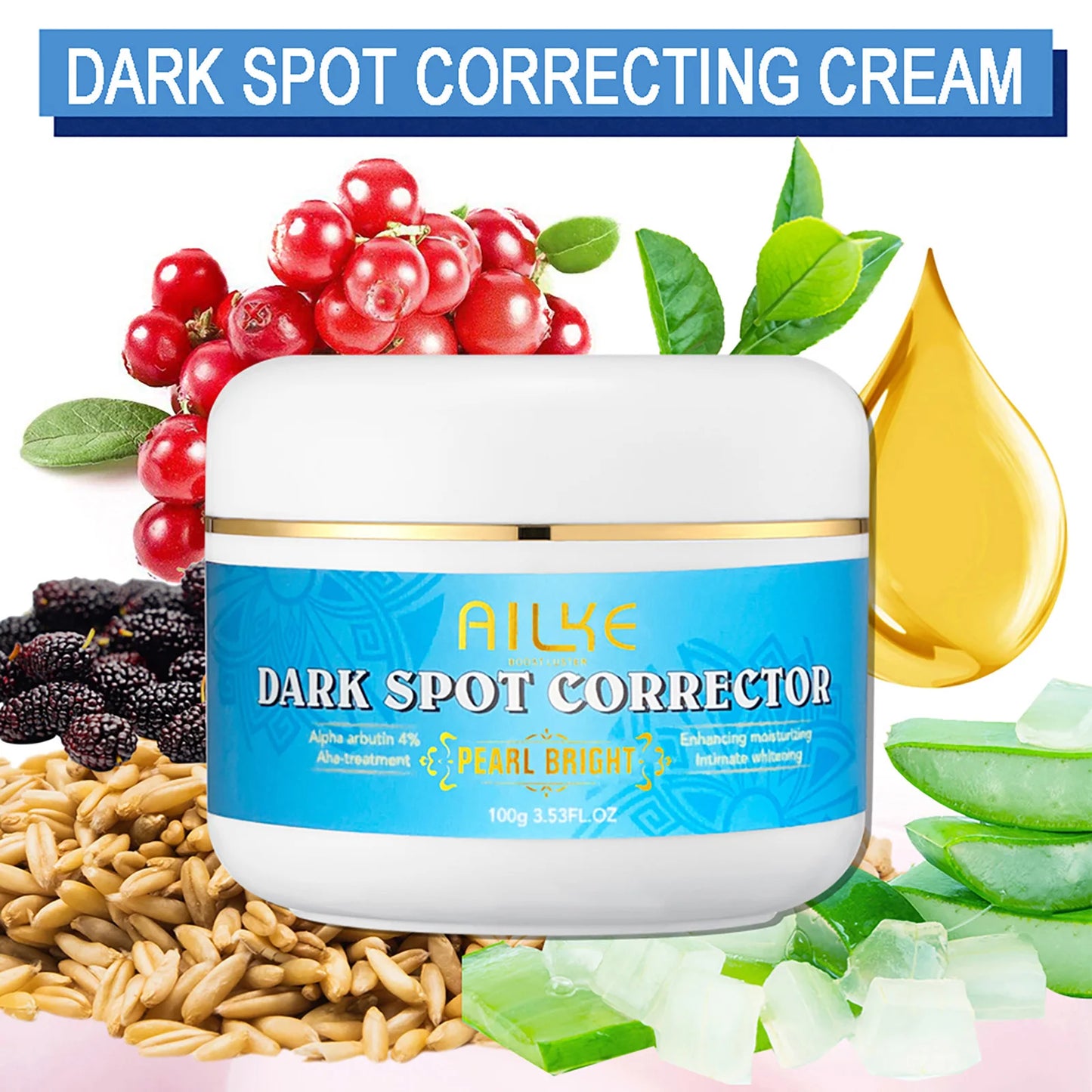 AILKE Brightening Cream – Dark Spot & Even Tone Moisturizer for Face & Body with Collagen