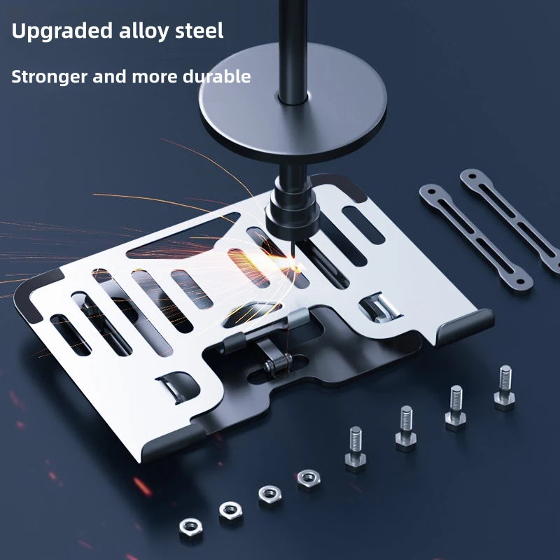 MultiFunctional Stand With Foldable Enhances Ventilation Adjustable Laptop Stand With Adjustable Phone Mount for Office Homes