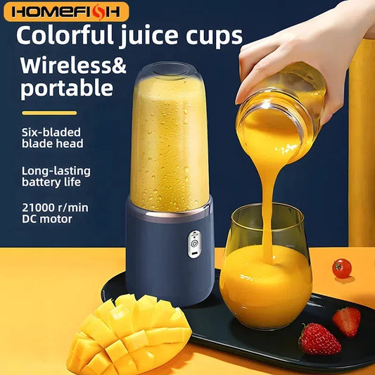 Shtrydhëse Frutash Elektrike Portative 400 ml – Blender Smoothie me Karikim USB për Fruta dhe Agrume