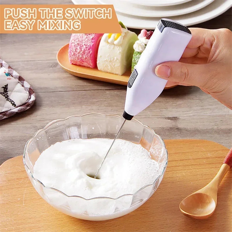 Mini Electric Milk Frother – Wireless Handheld Coffee Whisk & Egg Beater