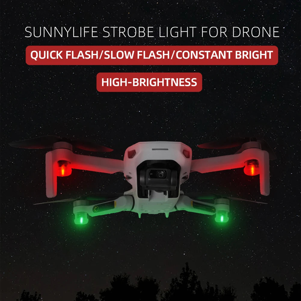 4pcs LED Strobe Lights for DJI Mini 2 & Drones (Night Flying Kit)