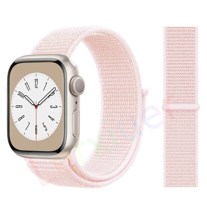 Nylon Loop Strap for Apple Watch Band 46mm 44mm 40mm 42mm 45mm 41mm 49mm 44 mm Bracelet iWatch Series Ultra 2 11 10 9 SE 7 6 5 4