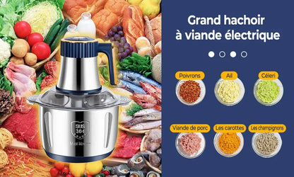 Electric Meat Grinder & Food Chopper 5L – Stainless Steel Multifunction Kitchen Processor