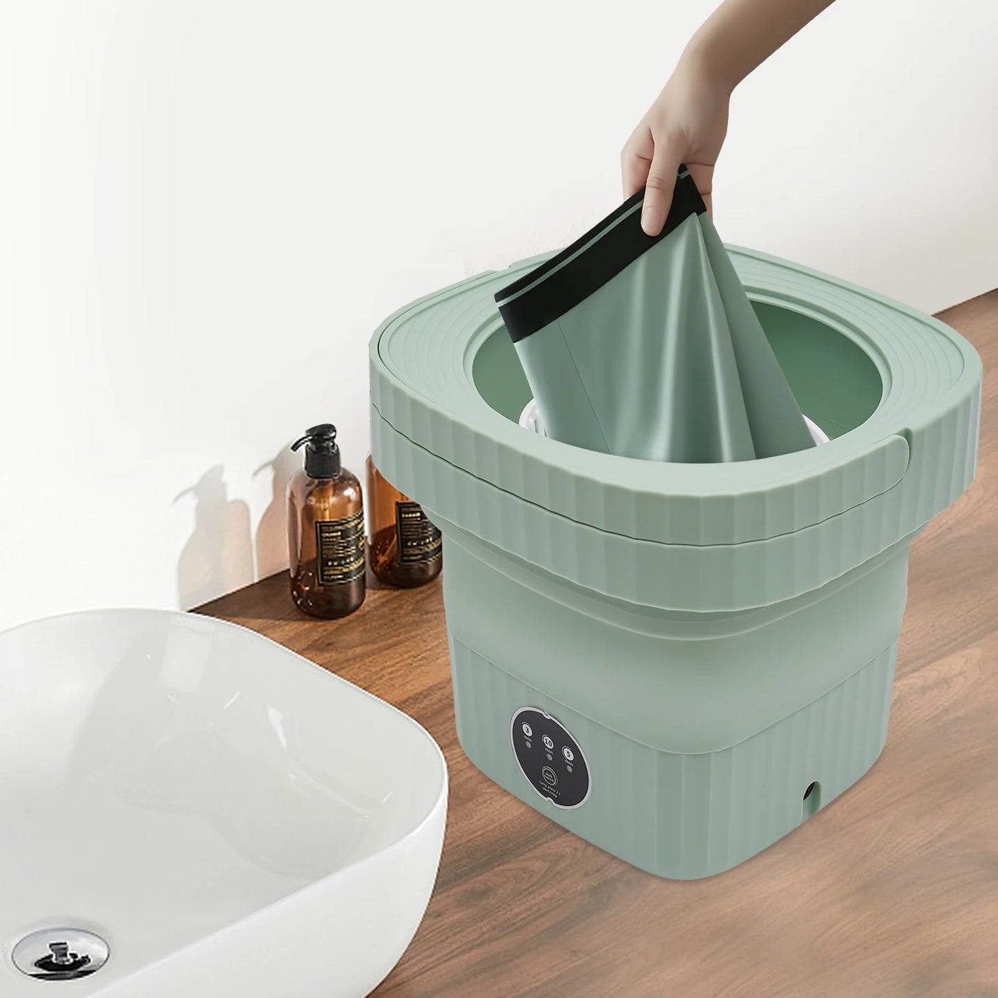 6L Portable Washing Machine Foldable Household Washing Automatic Soap Dispenser, Rechargeable Electric Soap Dispenser W/ Infrared Sensor, Contactless Automatic Soap Dispenserachine Multifunctional Washing Machine for Home Bus