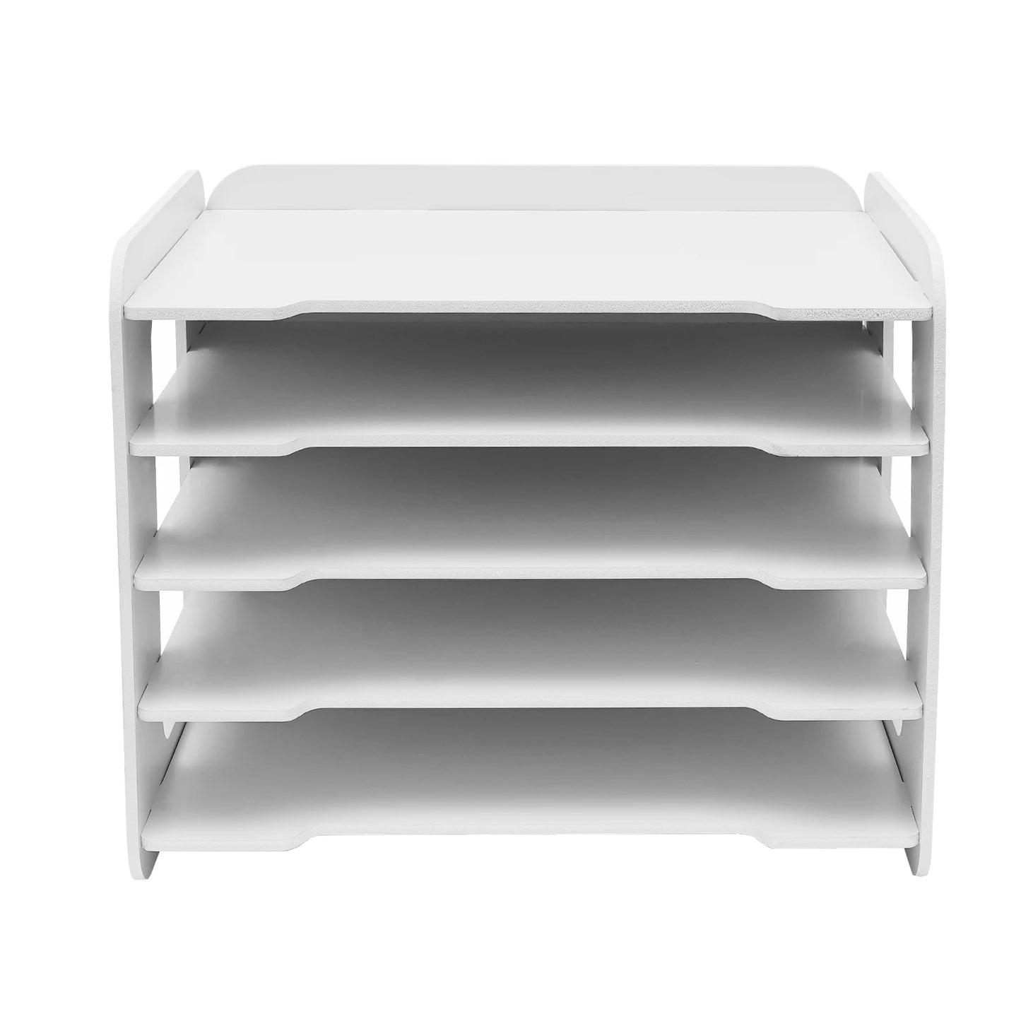 5-Tier Desktop Organizer, Tidy Storage Compartments, Desktop Storage Rack, 10kg Single-Layer Loading Letter Tray for Office Home