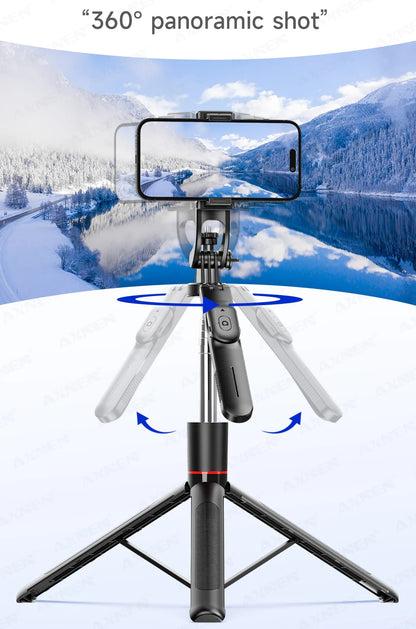 F16 Selfie Stick Tripod – 170cm Extendable with Bluetooth Remote & 360° Rotation