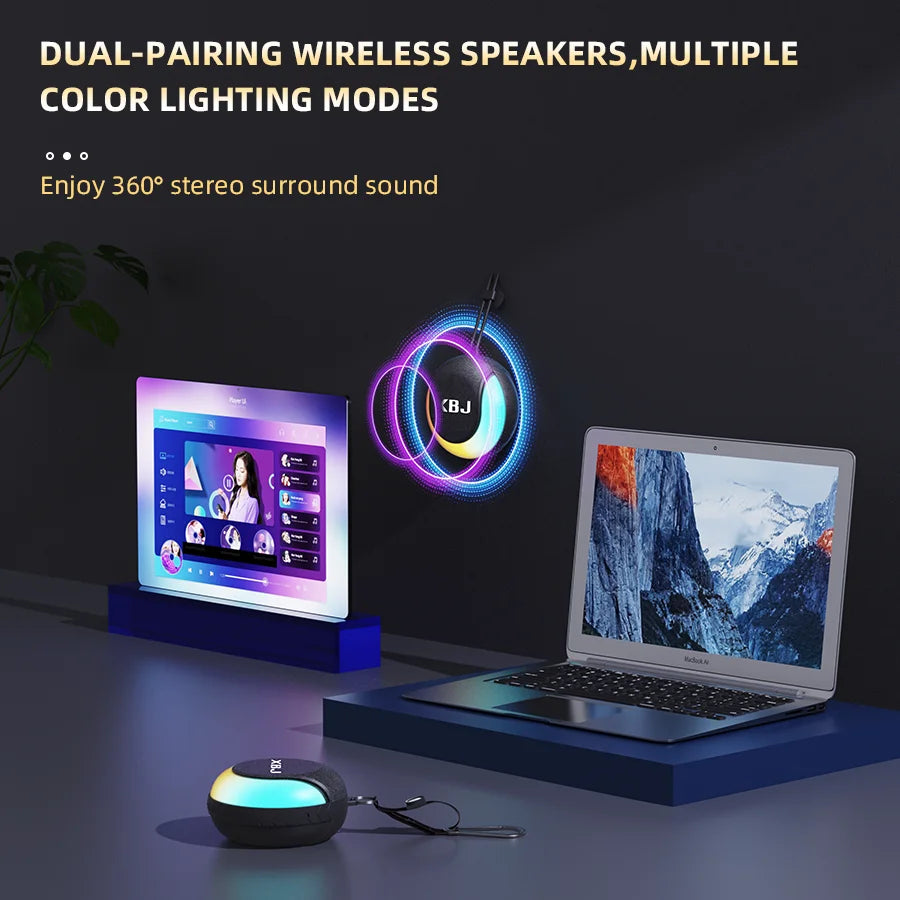 XBJ Waterproof Bluetooth Speaker – Floating LED Shower & Outdoor Speaker