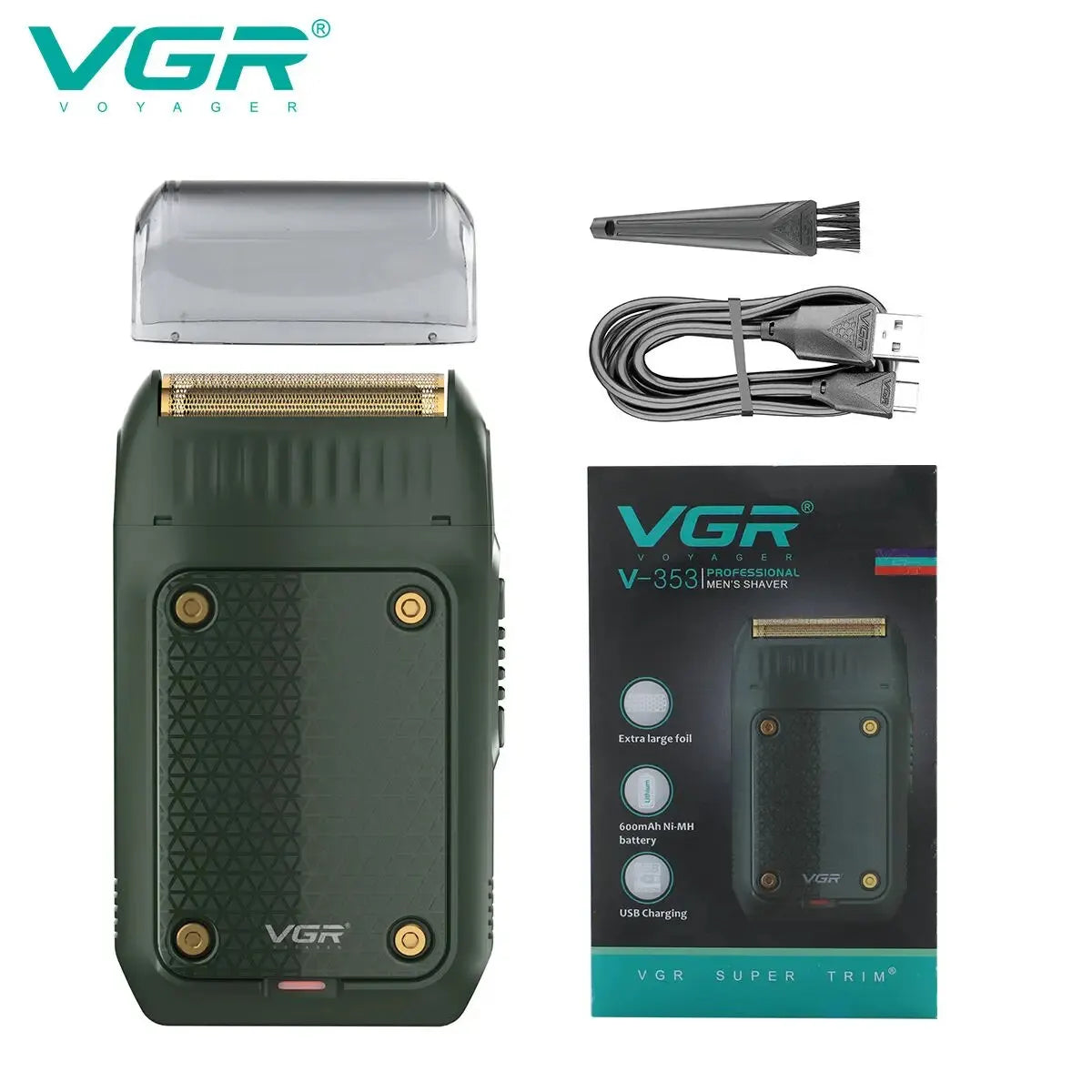 VGR V-353 Electric Shaver – Portable Rechargeable Mini Beard Razor for Men