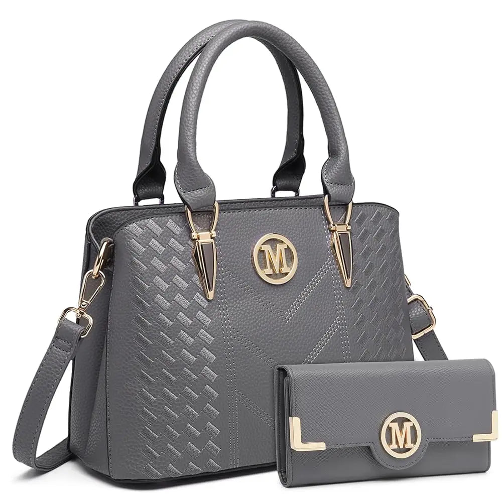 Miss Lulu WOMEN'S handbag Medium WOMEN'S Shopper Set Elegant PU leather handbag Ideal for Everyday Work