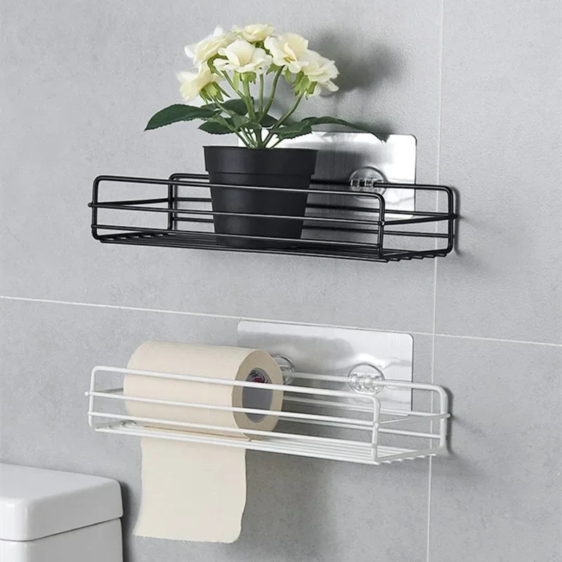 Bathroom Floating Wall Shelf – Metal Storage Organizer for Bathroom, Kitchen & Shower