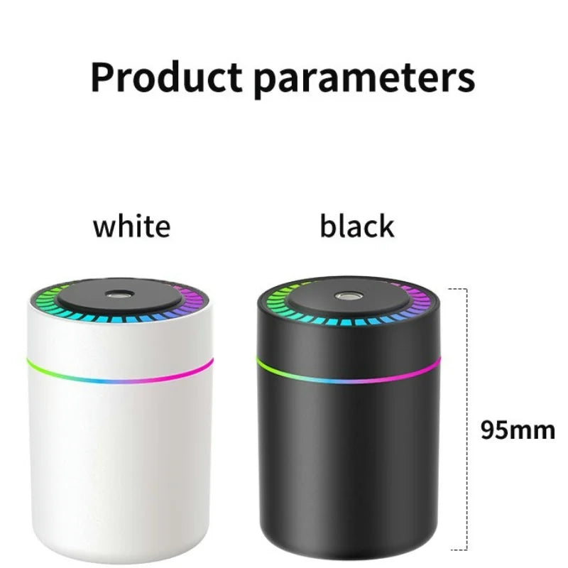 Mini USB Air Humidifier 180ml – Aroma Diffuser & Essential Oil Mist Maker with LED Light