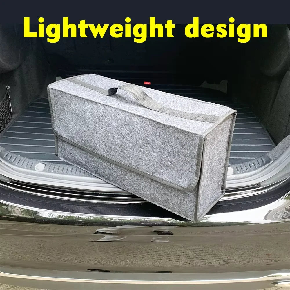 Large Car Trunk Organizer – Anti-Slip Compartment Storage Bag Felt Tool Box