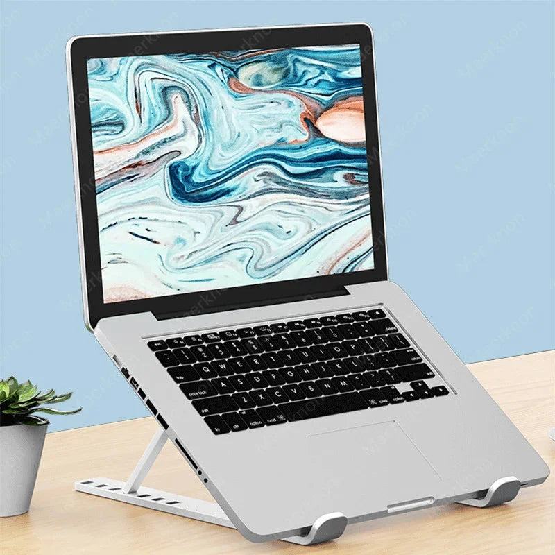 Adjustable Laptop Stand – Foldable Portable Holder for Notebook, MacBook & Tablets