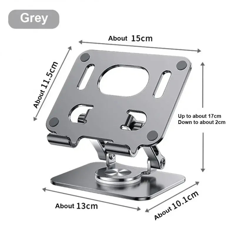 360° Rotating Tablet Stand – Adjustable Foldable Aluminum Holder for iPad & Phone