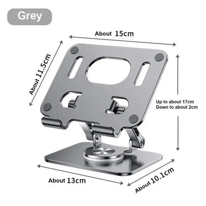 360° Rotating Tablet Stand – Adjustable Foldable Aluminum Holder for iPad & Phone