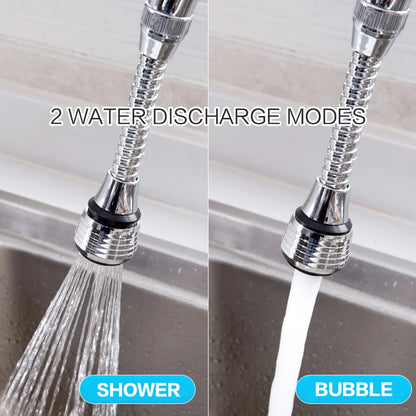 Rotating Faucet Sprayer Extender – Water Saving Splash-Proof Kitchen Tap Attachment