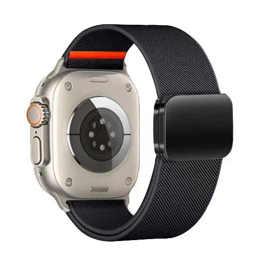 Nylon Magnetic Band for Apple Watch 45mm 41mm 44 40mm Series 10 46mm 42mm Soft Bracelet for IWatch Ultra 49mm 9 7 8 6 5 4 Strap