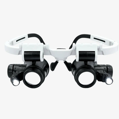 Head Mounted Magnifying Glass with LED – 8X/15X/23X Precision Repair Tool